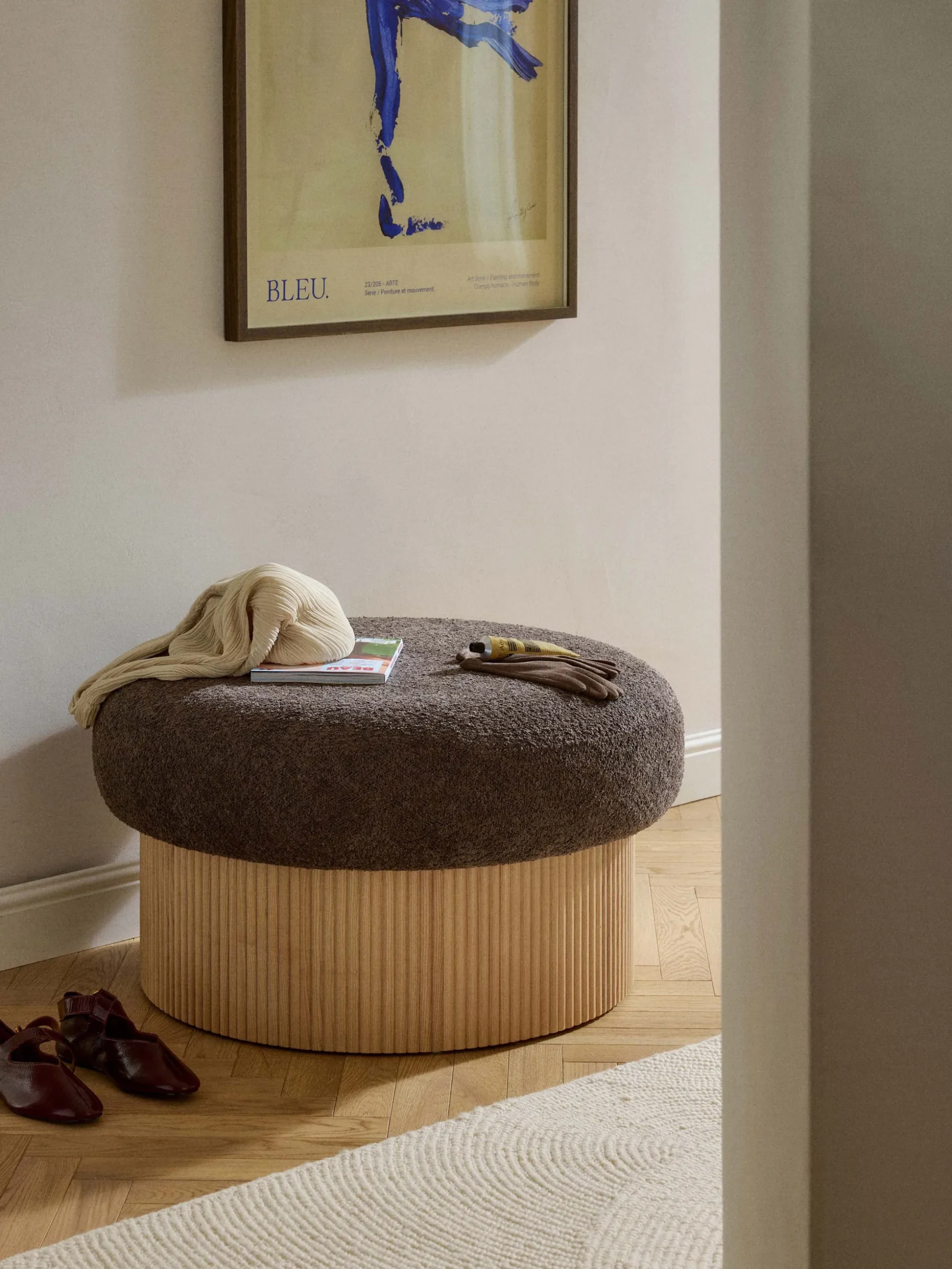 Pouf grande imbottito con contenitore Nala