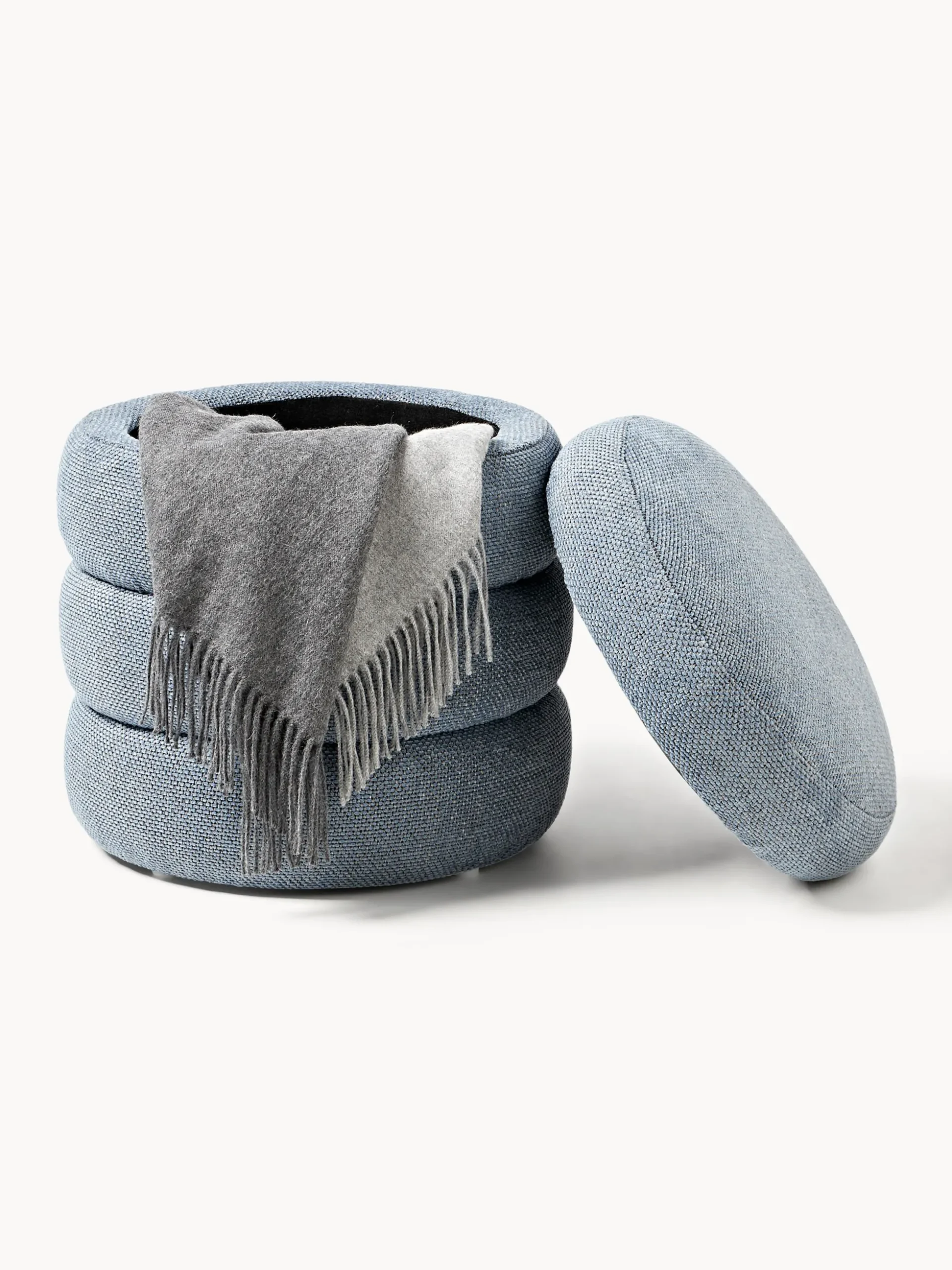 Pouf imbottito con contenitore Alto