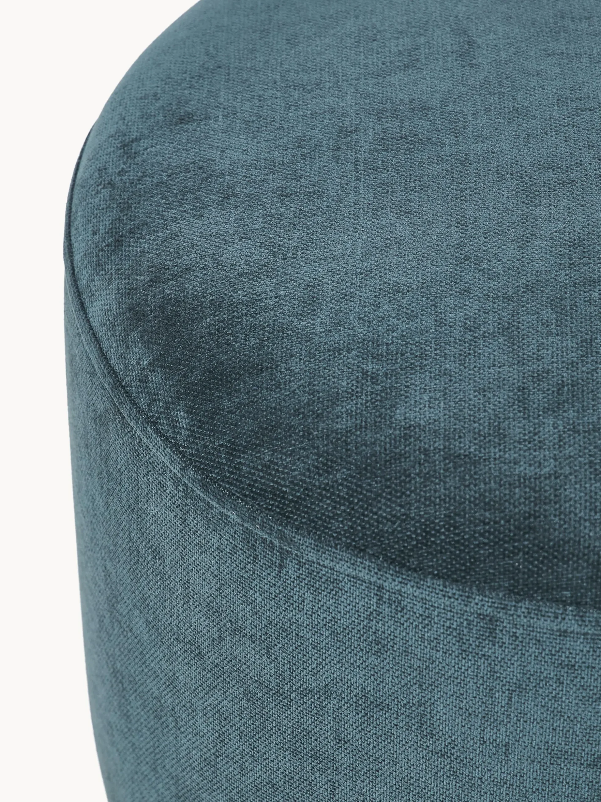 Pouf imbottito con piedini a sfera effetto marmo Lino