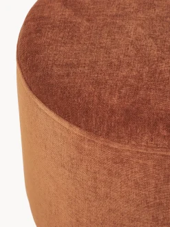 Pouf imbottito con piedini a sfera effetto marmo Lino