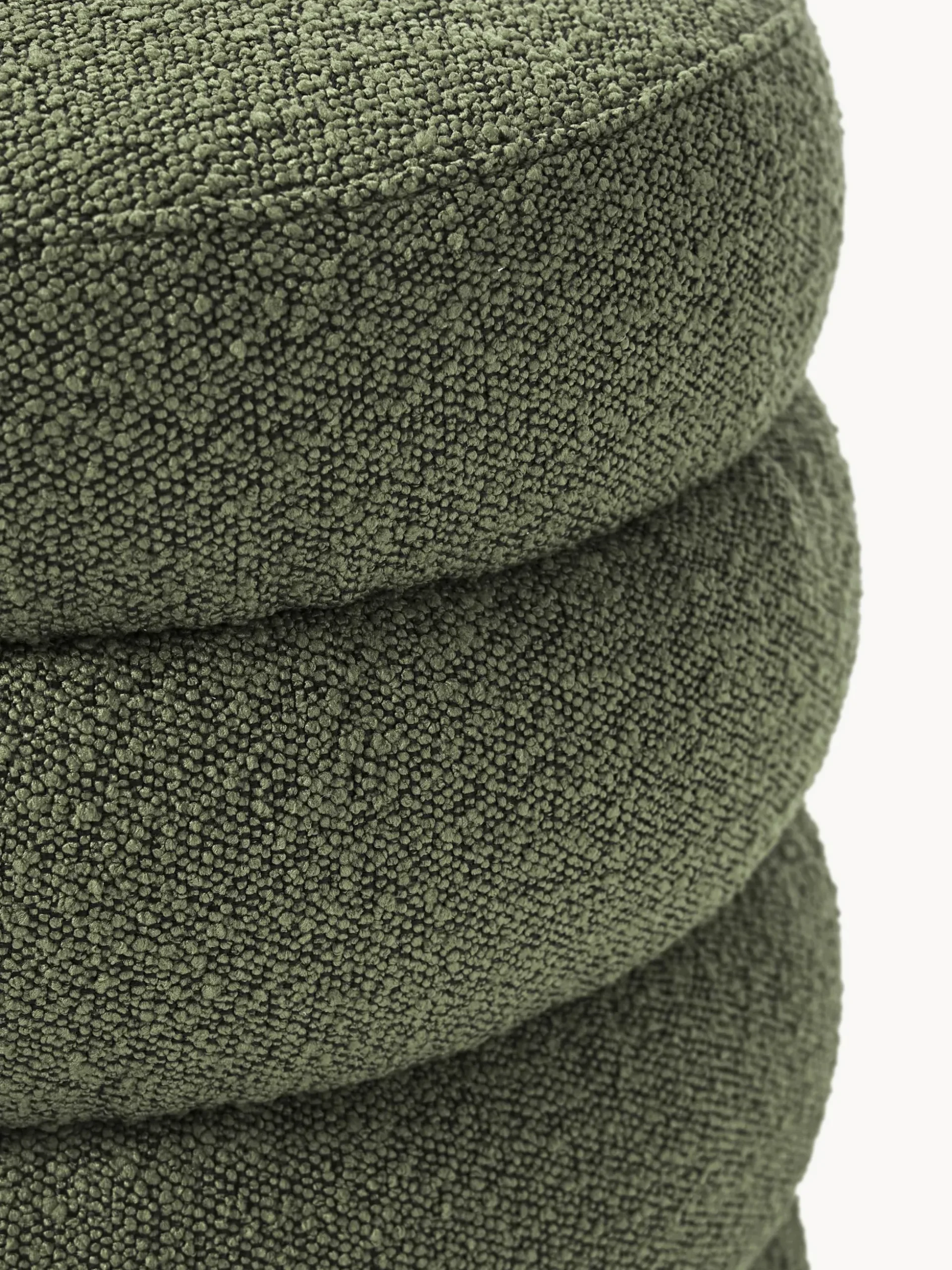 Pouf imbottito in bouclé Alto