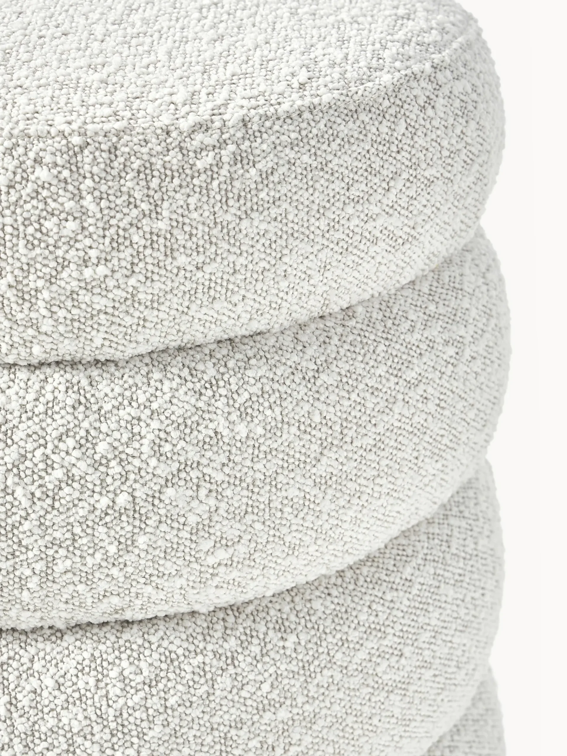 Pouf imbottito in bouclé Alto