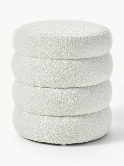 Pouf imbottito in bouclé Alto