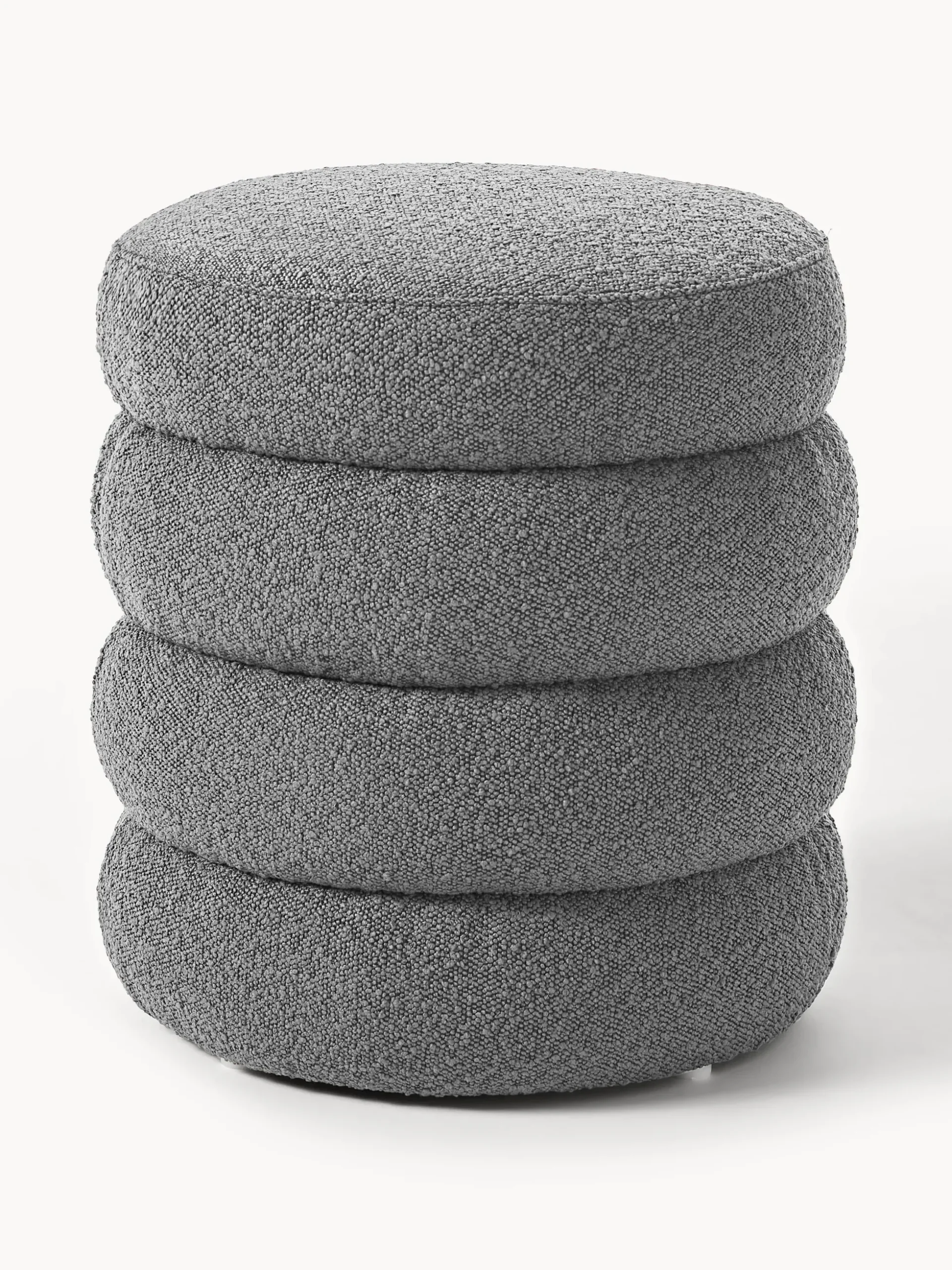 Pouf imbottito in bouclé Alto