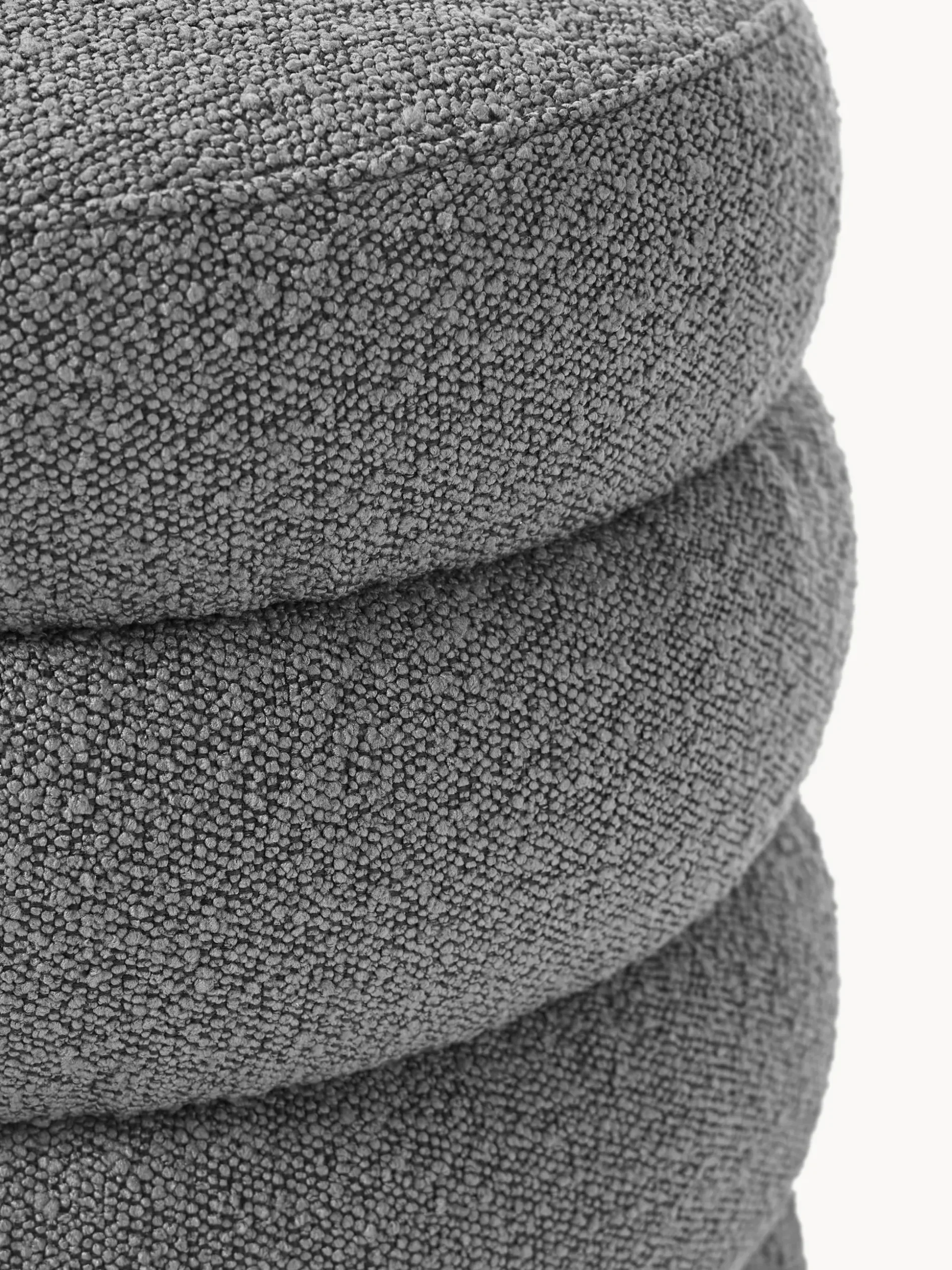 Pouf imbottito in bouclé Alto