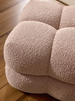Pouf imbottito in bouclé Ellie