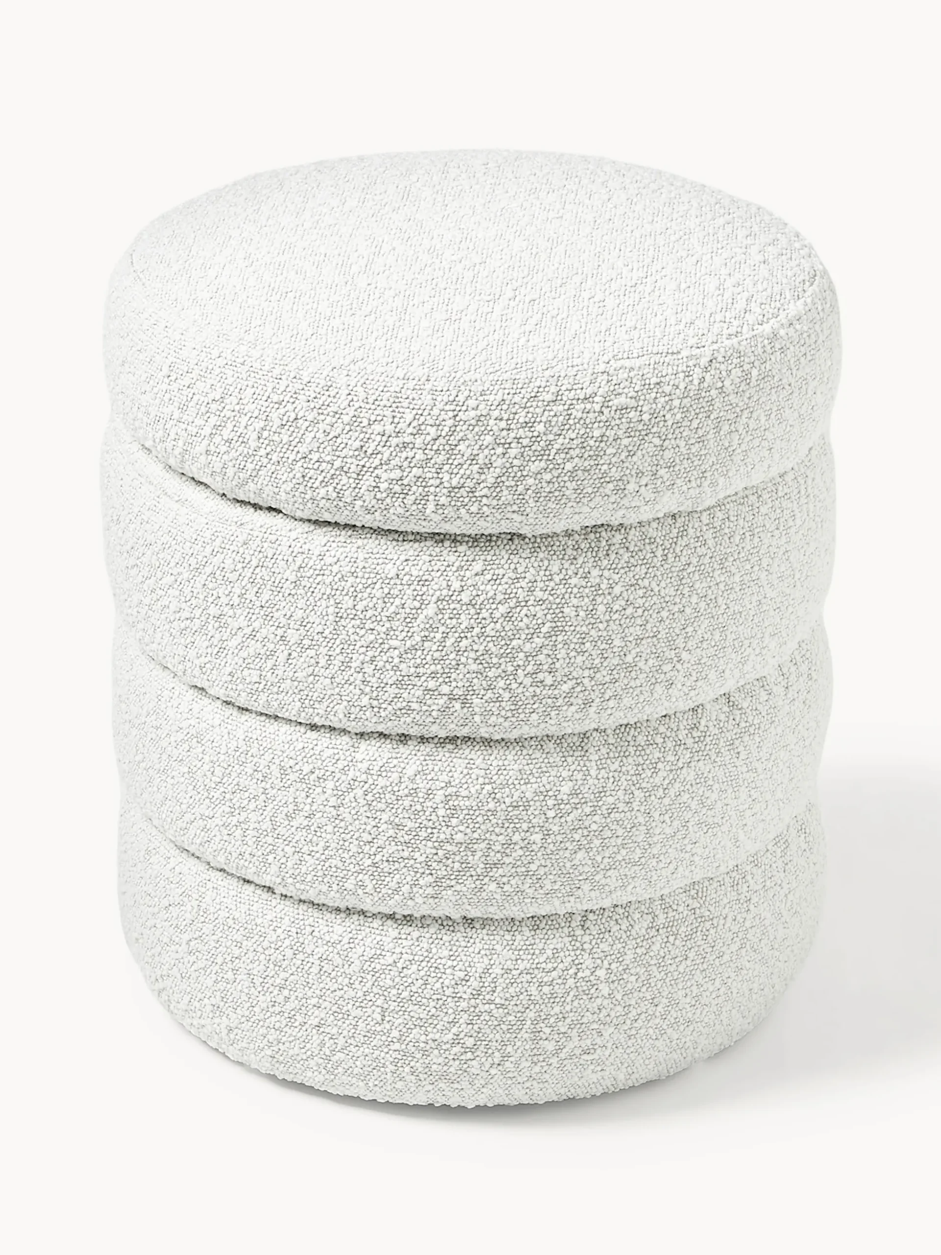 Pouf imbottito in teddy con contenitore Alto