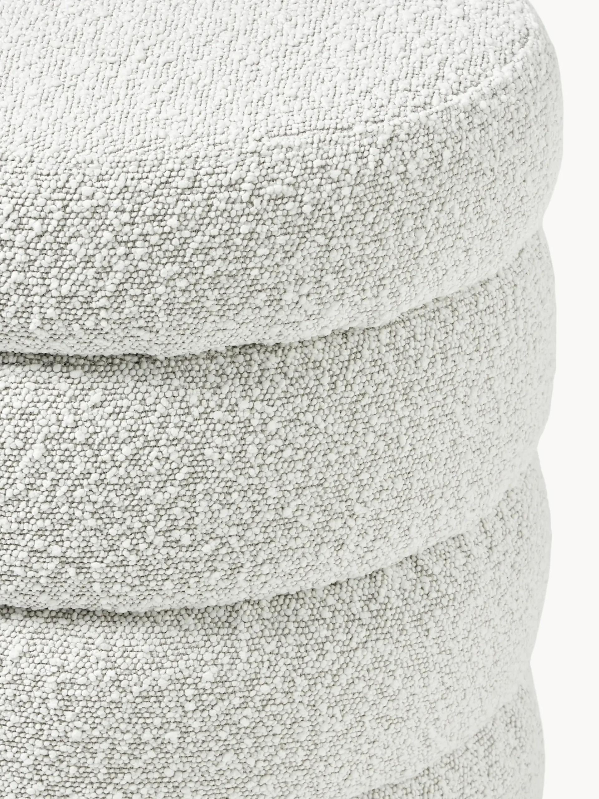 Pouf imbottito in teddy con contenitore Alto