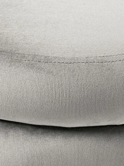 Pouf imbottito in velluto con contenitore Alto