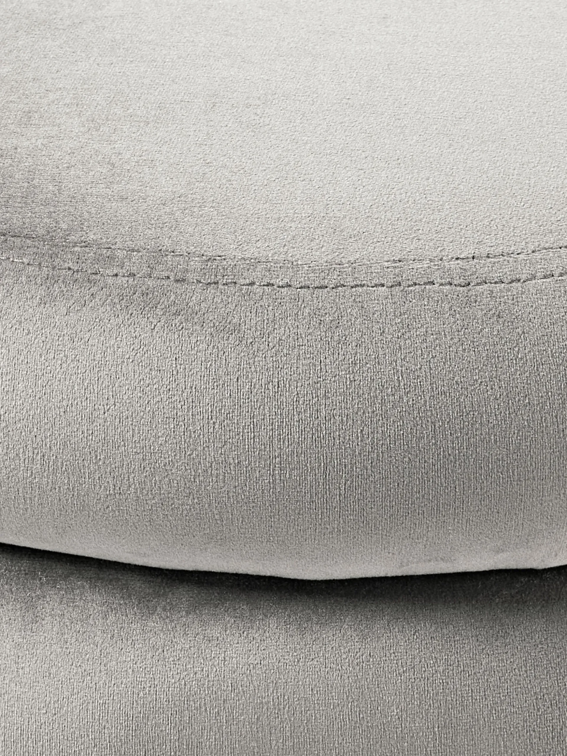 Pouf imbottito in velluto con contenitore Alto