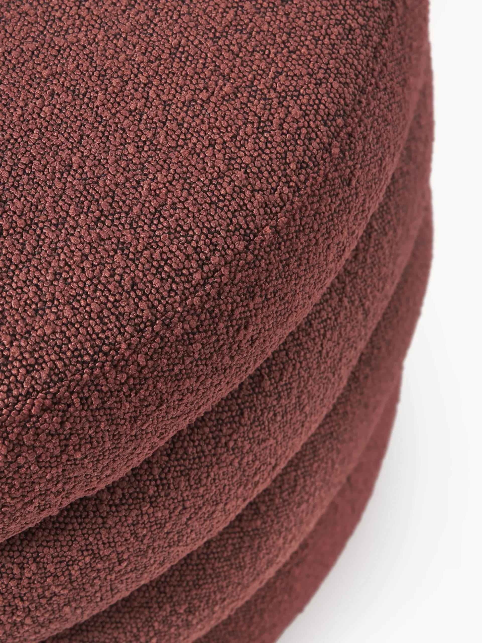 Pouf imbottito XLin bouclé con vano contenitore Alto