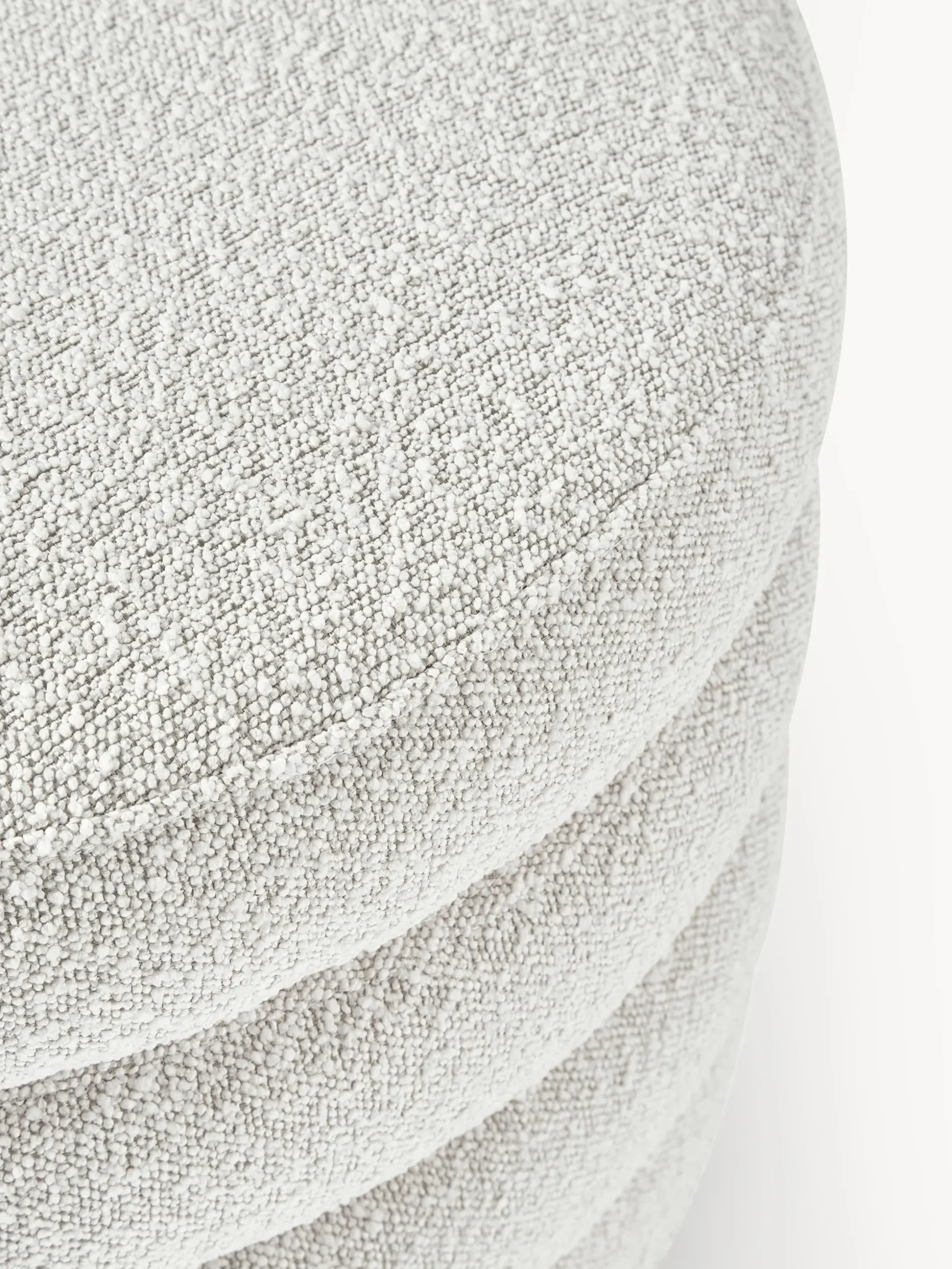 Pouf imbottito XLin bouclé con vano contenitore Alto