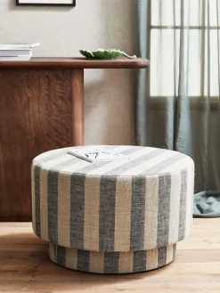 Pouf in lino Ladoga