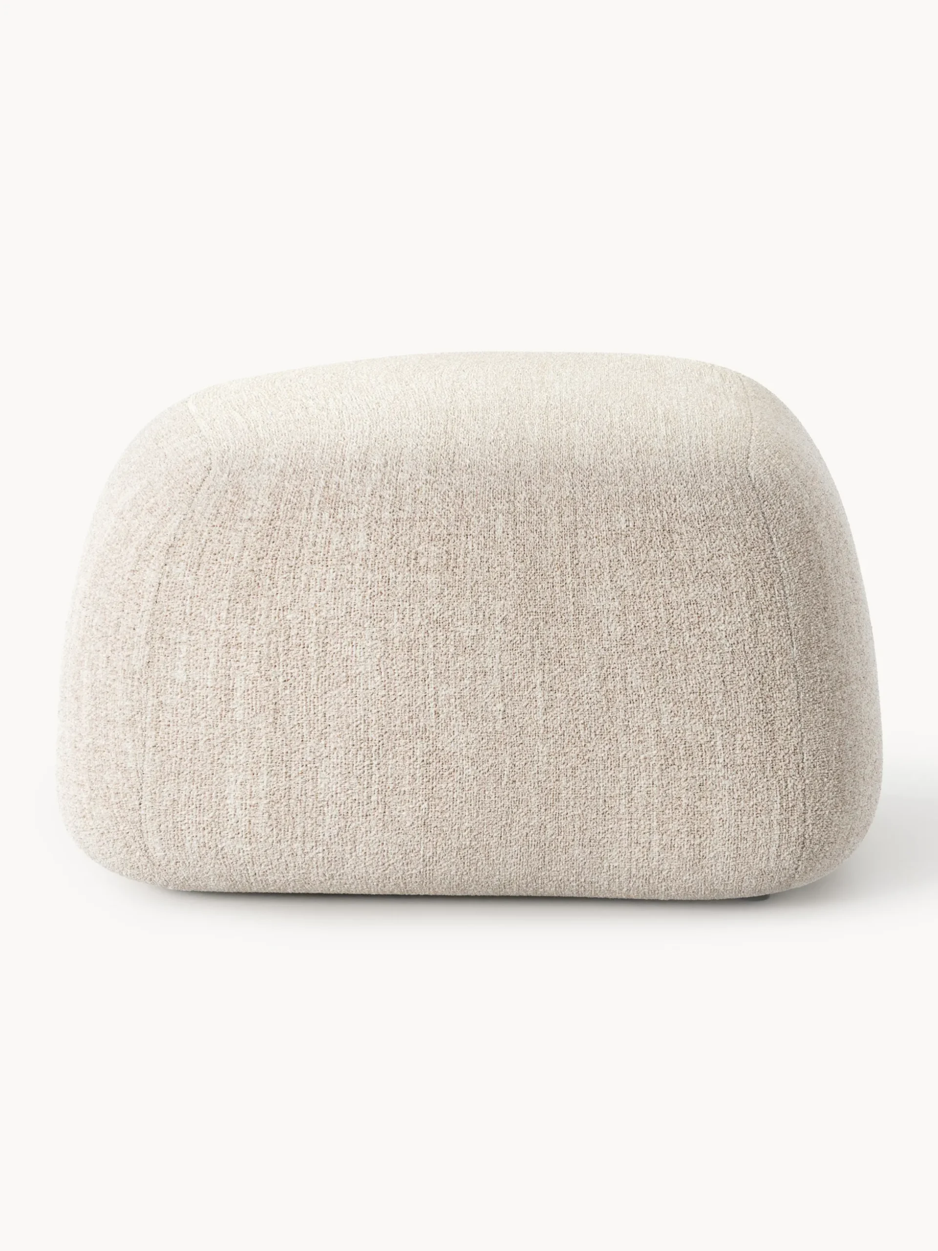 Pouf ovale in bouclé Wolke