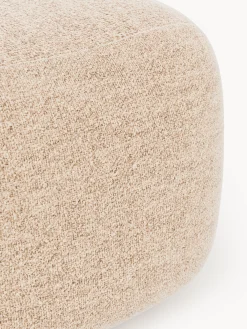 Pouf ovale in bouclé Wolke