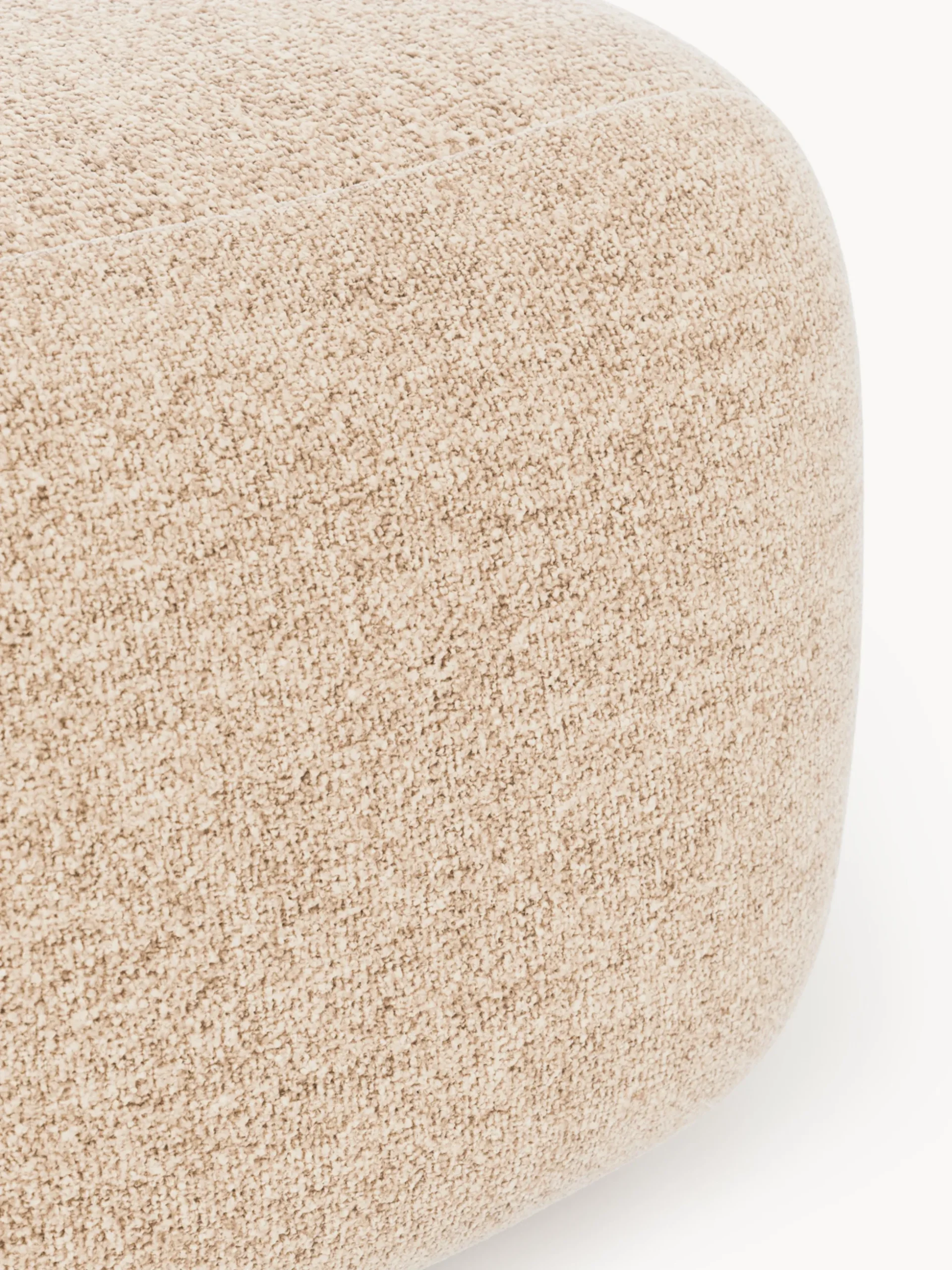 Pouf ovale in bouclé Wolke