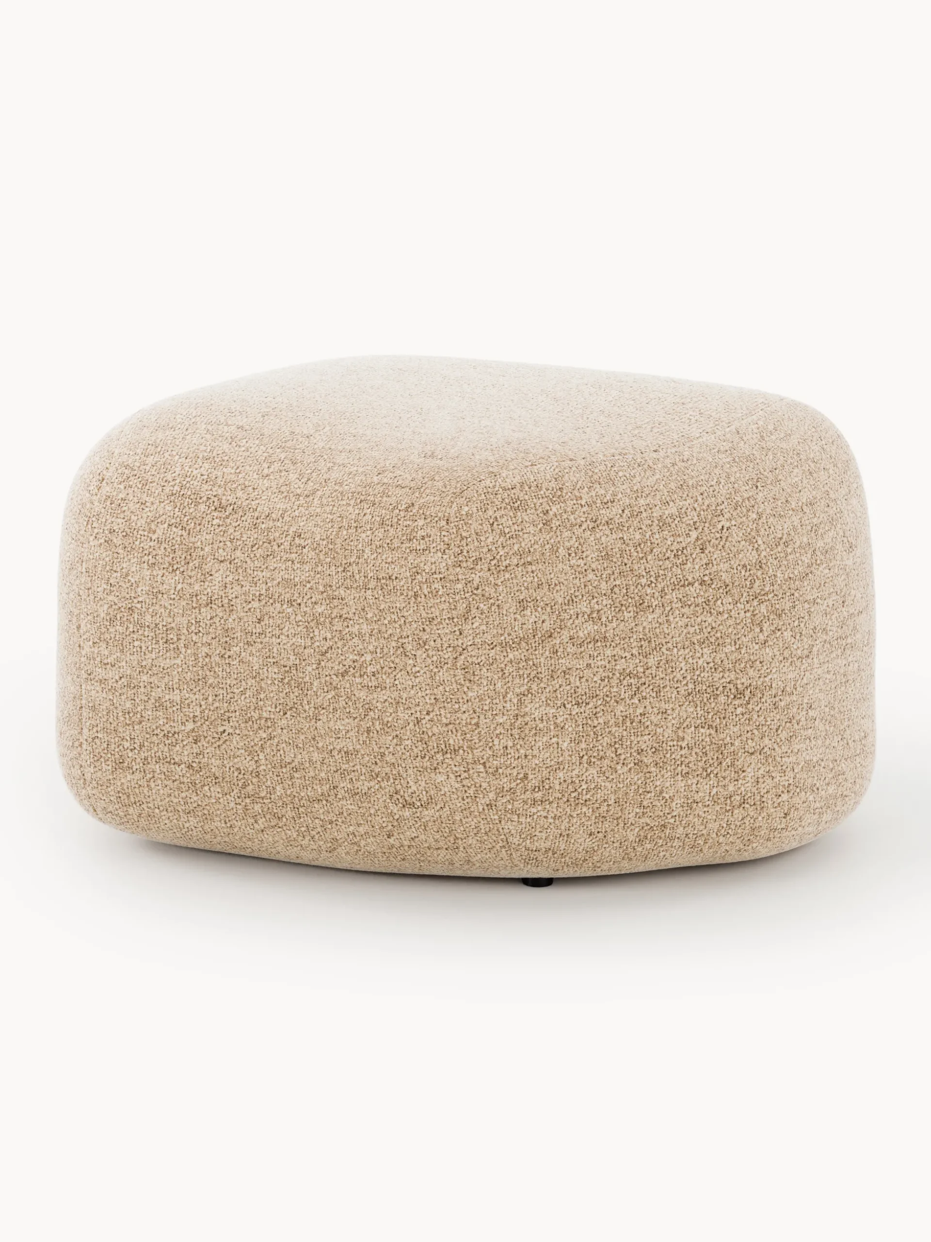 Pouf ovale in bouclé Wolke