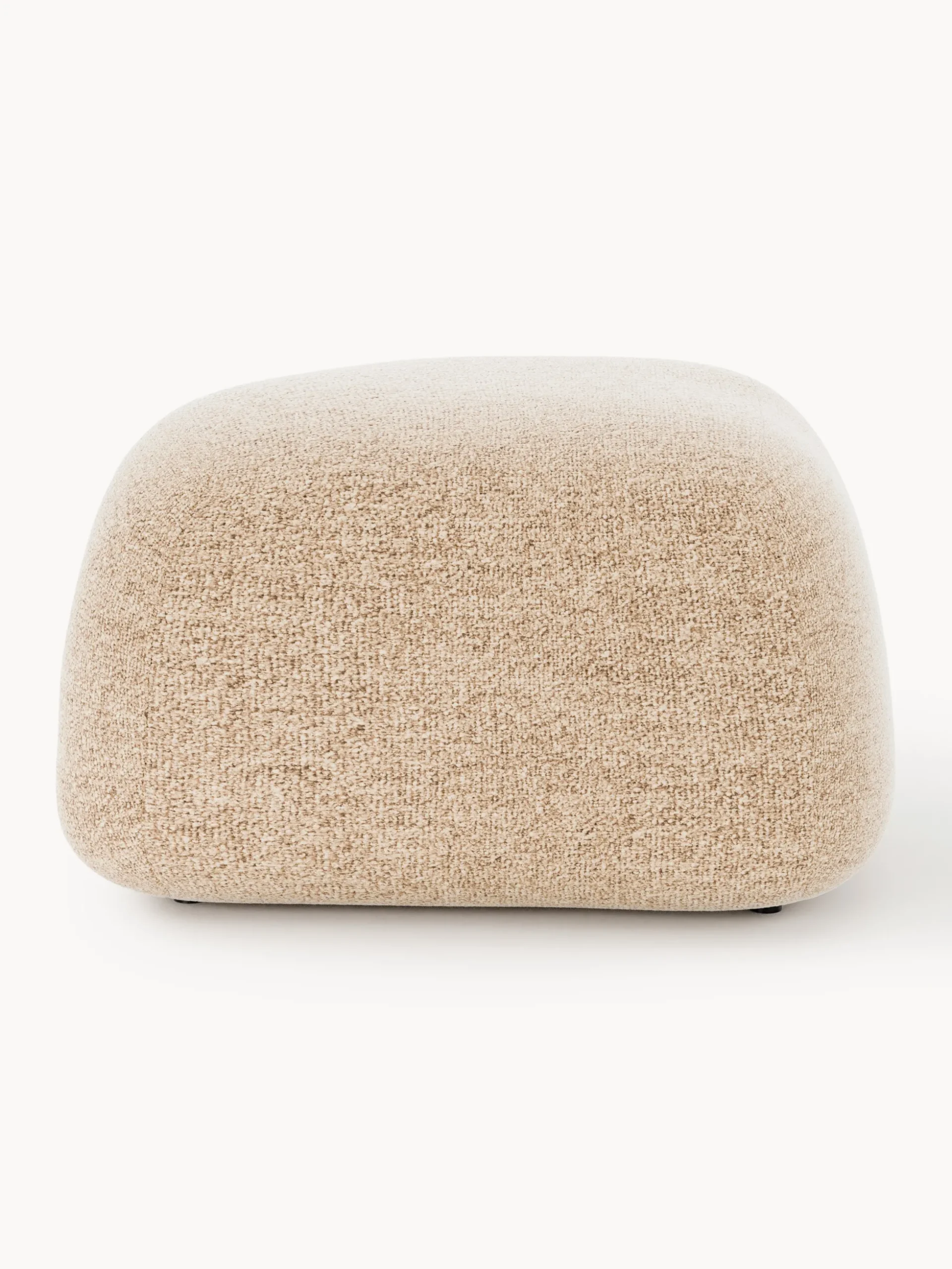 Pouf ovale in bouclé Wolke