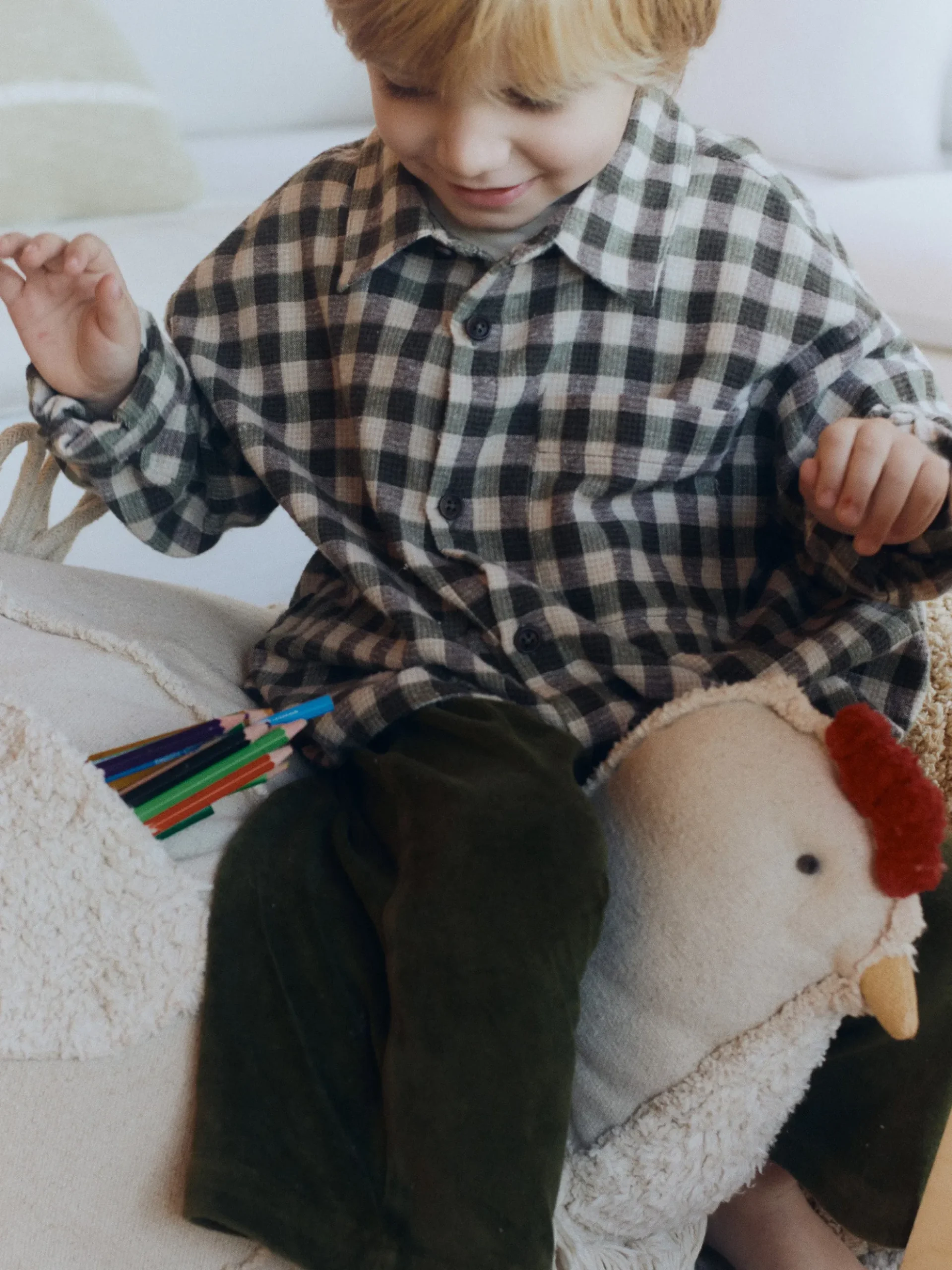 Pouf per bambini fatto a mano Farm