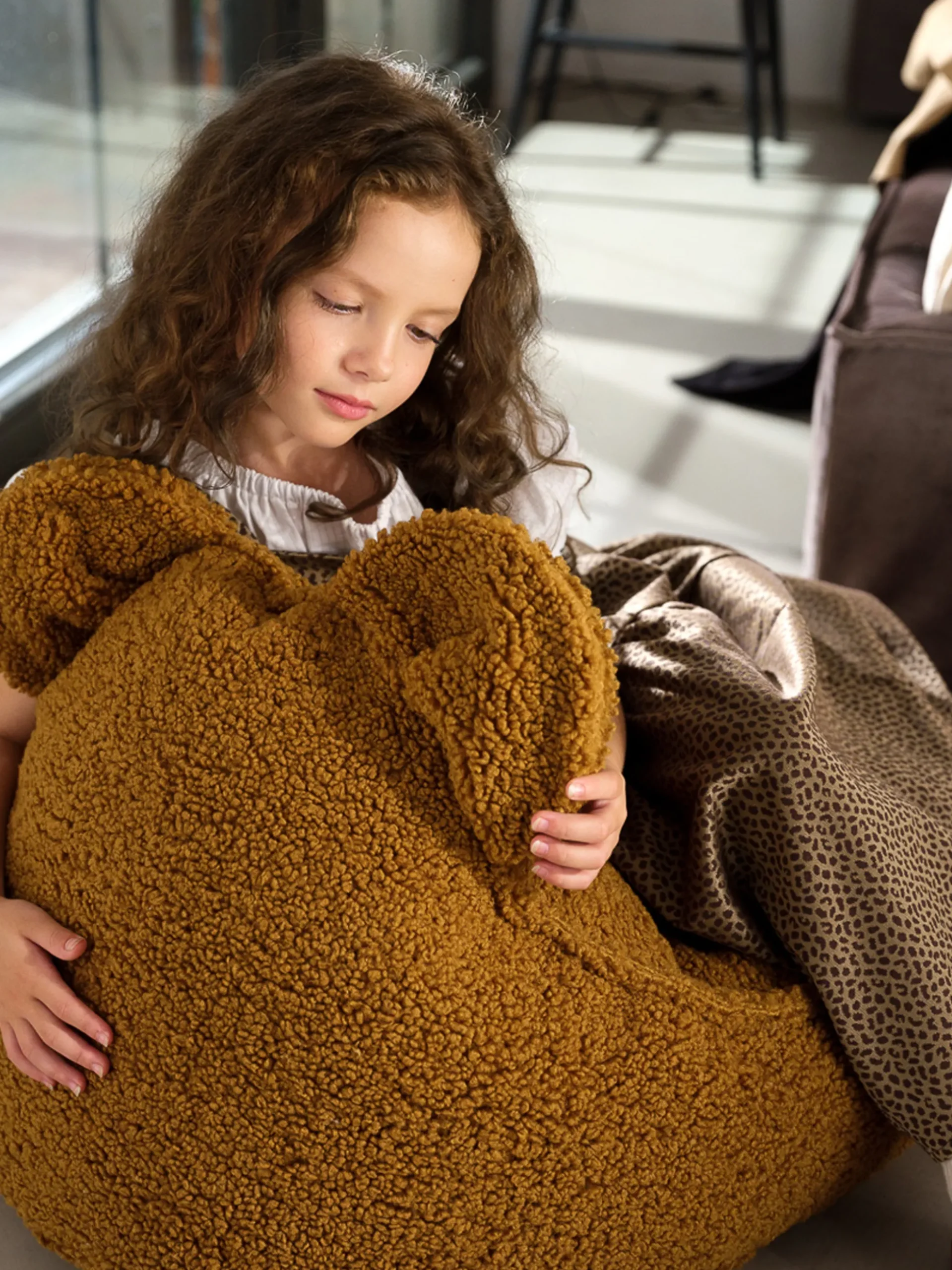 Pouf per bambini in teddy Bear