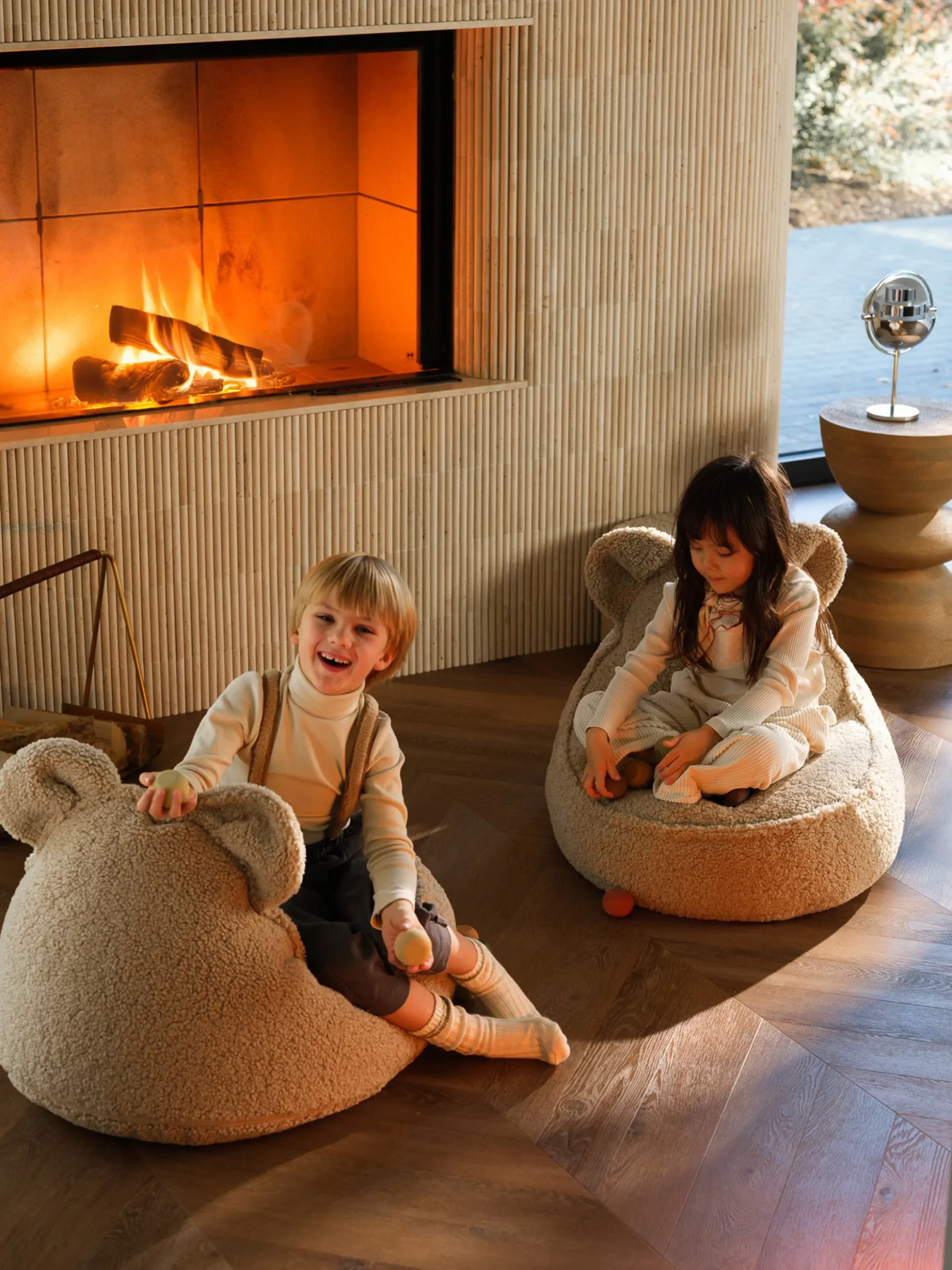 Pouf per bambini in teddy Bear