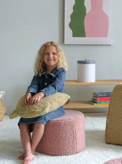 Pouf per bambini in teddy Sugar Ø 40 cm