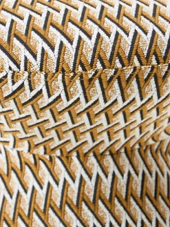 Pouf rotondo imbottito Zig Zag