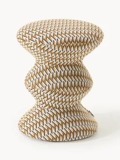 Pouf rotondo imbottito Zig Zag