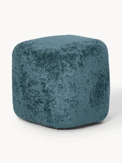 Pouf alto in teddy bouclé Wolke