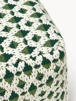 Pouf da esterno con motivo intrecciato Yamir