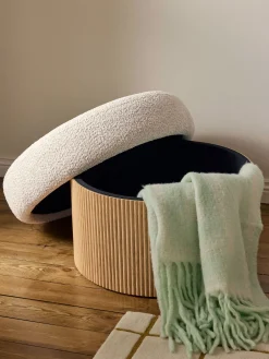 Pouf grande imbottito con contenitore Nala