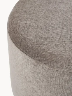 Pouf imbottito con piedini a sfera effetto marmo Lino