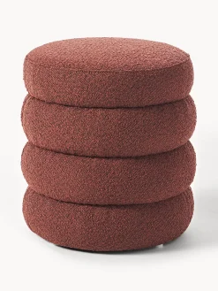 Pouf imbottito in bouclé Alto