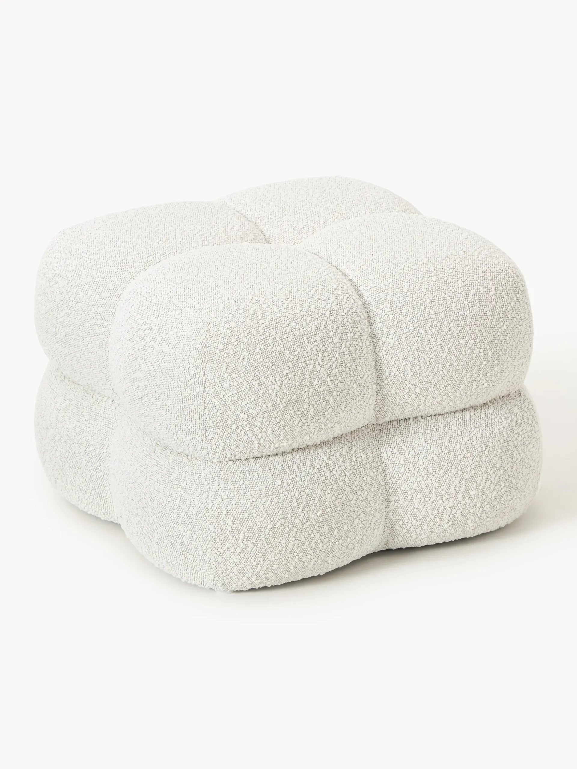 Pouf imbottito in bouclé Ellie