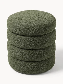 Pouf imbottito in teddy con contenitore Alto