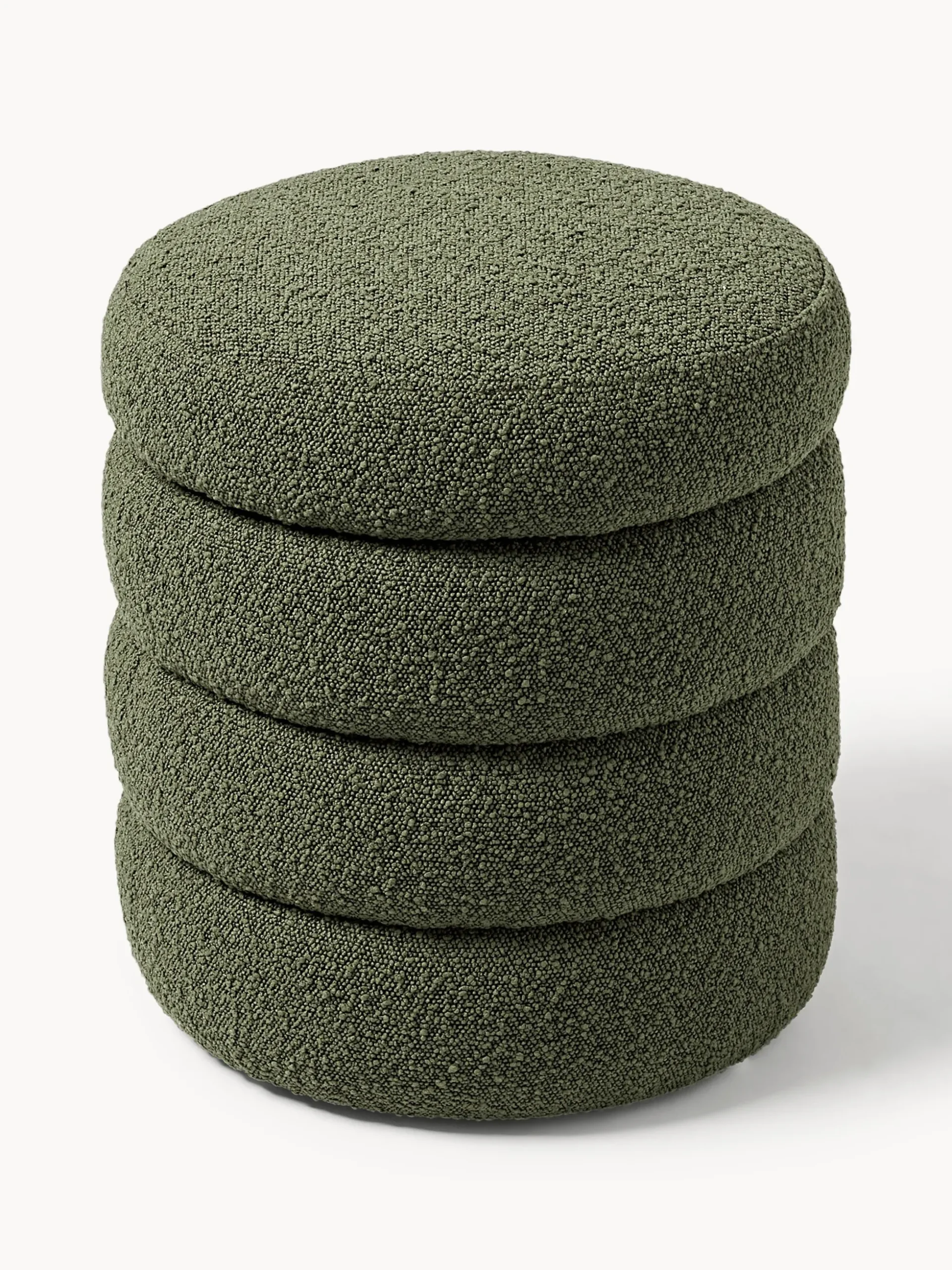 Pouf imbottito in teddy con contenitore Alto