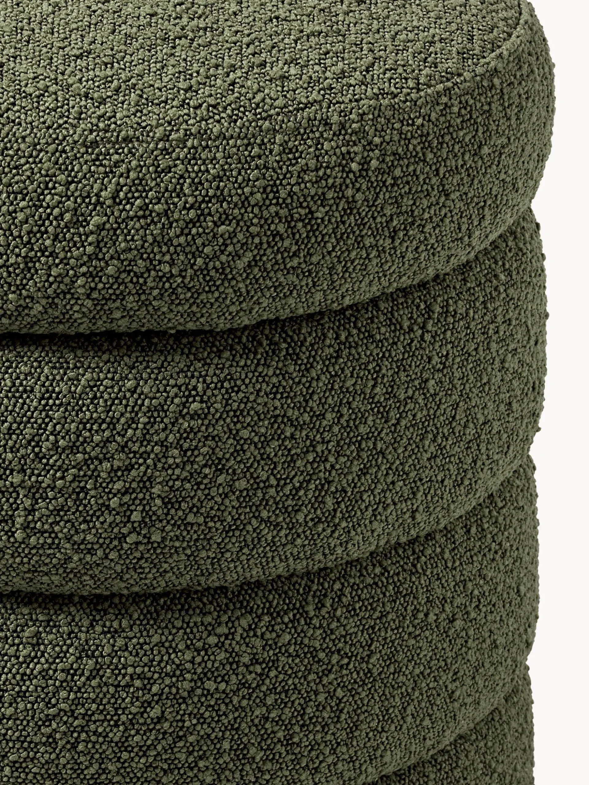 Pouf imbottito in teddy con contenitore Alto