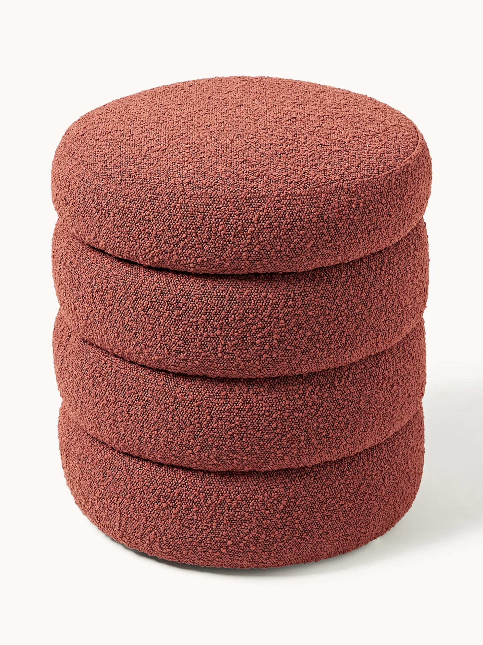 Pouf imbottito in teddy con contenitore Alto