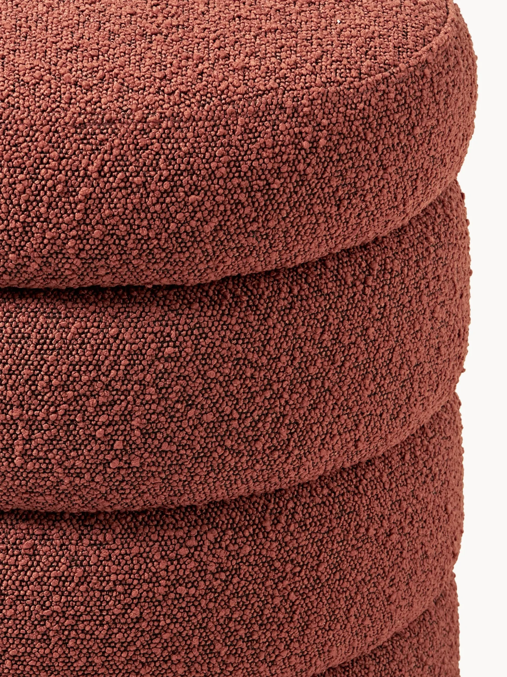 Pouf imbottito in teddy con contenitore Alto