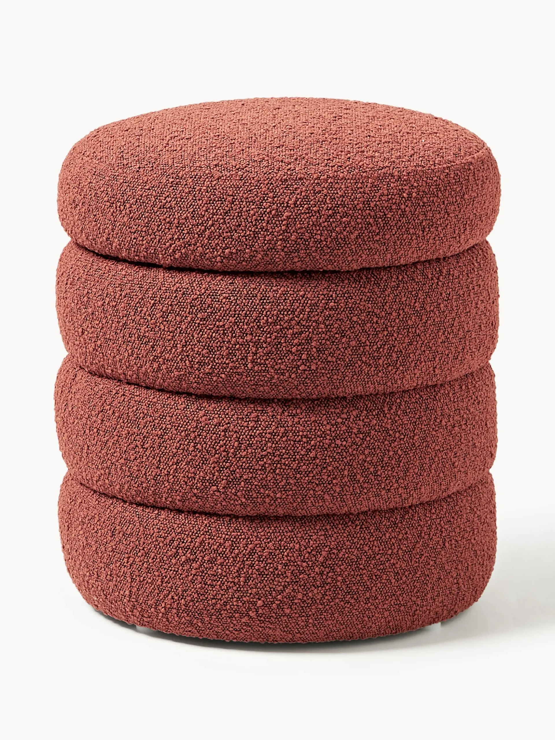 Pouf imbottito in teddy con contenitore Alto