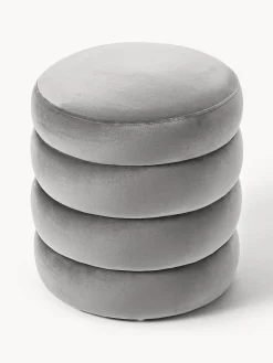 Pouf imbottito in velluto Alto