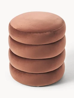 Pouf imbottito in velluto Alto