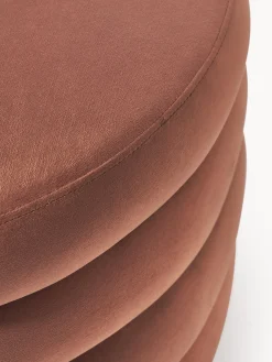Pouf imbottito XLin velluto con vano contenitore Alto