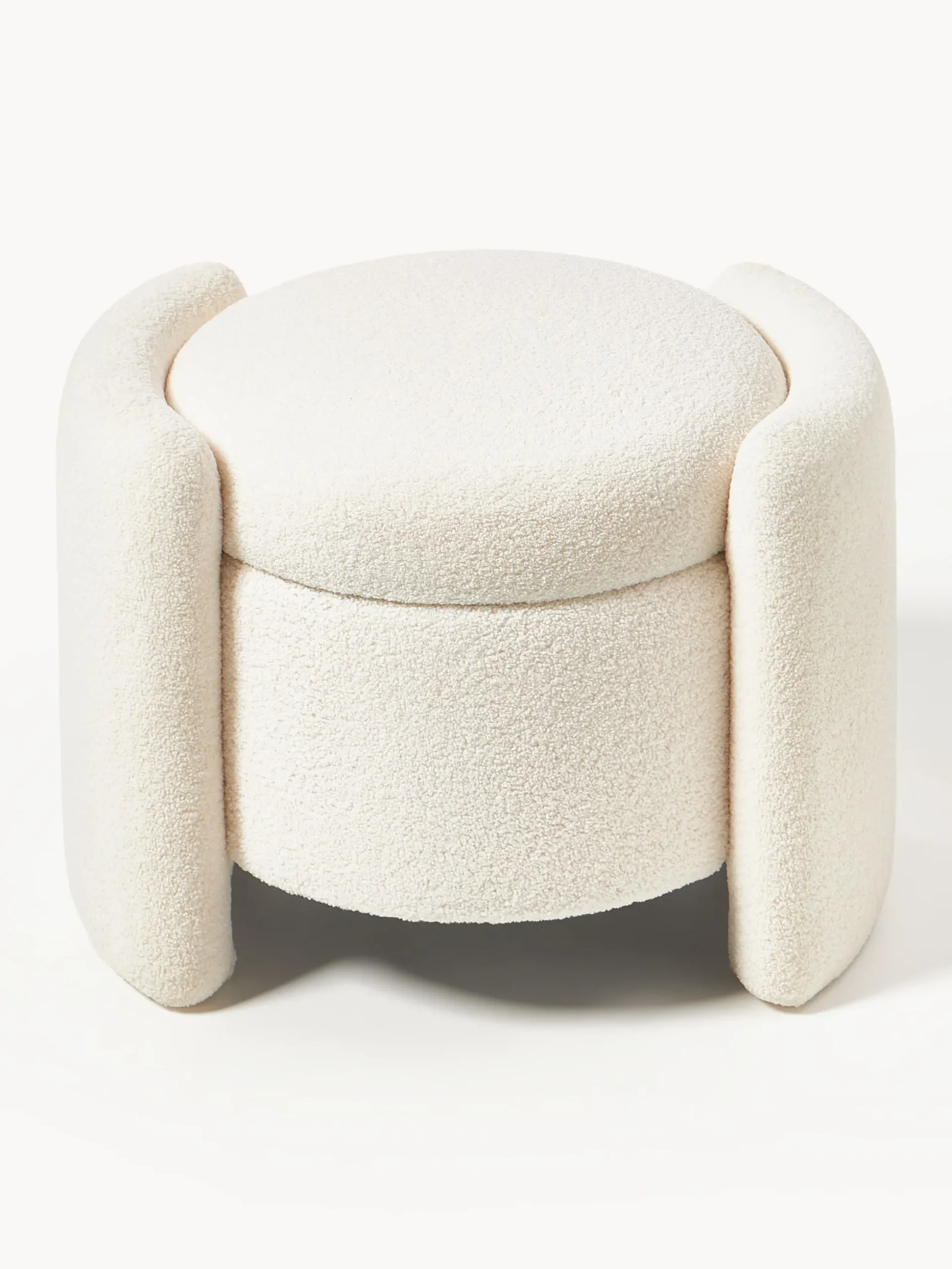 Pouf in teddy con spazio contenitore Benji