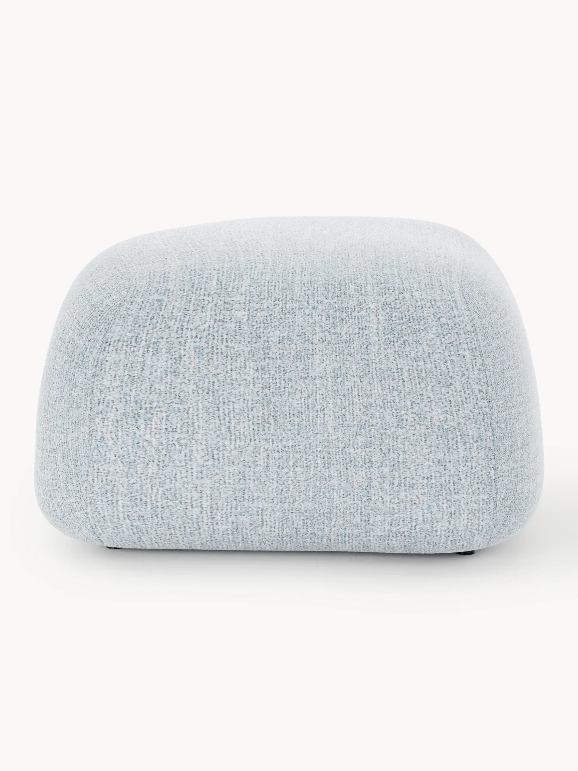 Pouf ovale in bouclé Wolke