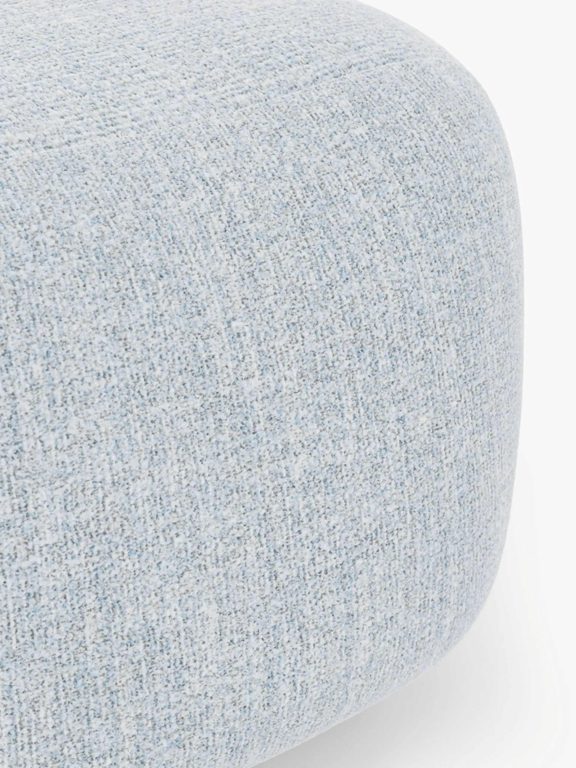 Pouf ovale in bouclé Wolke