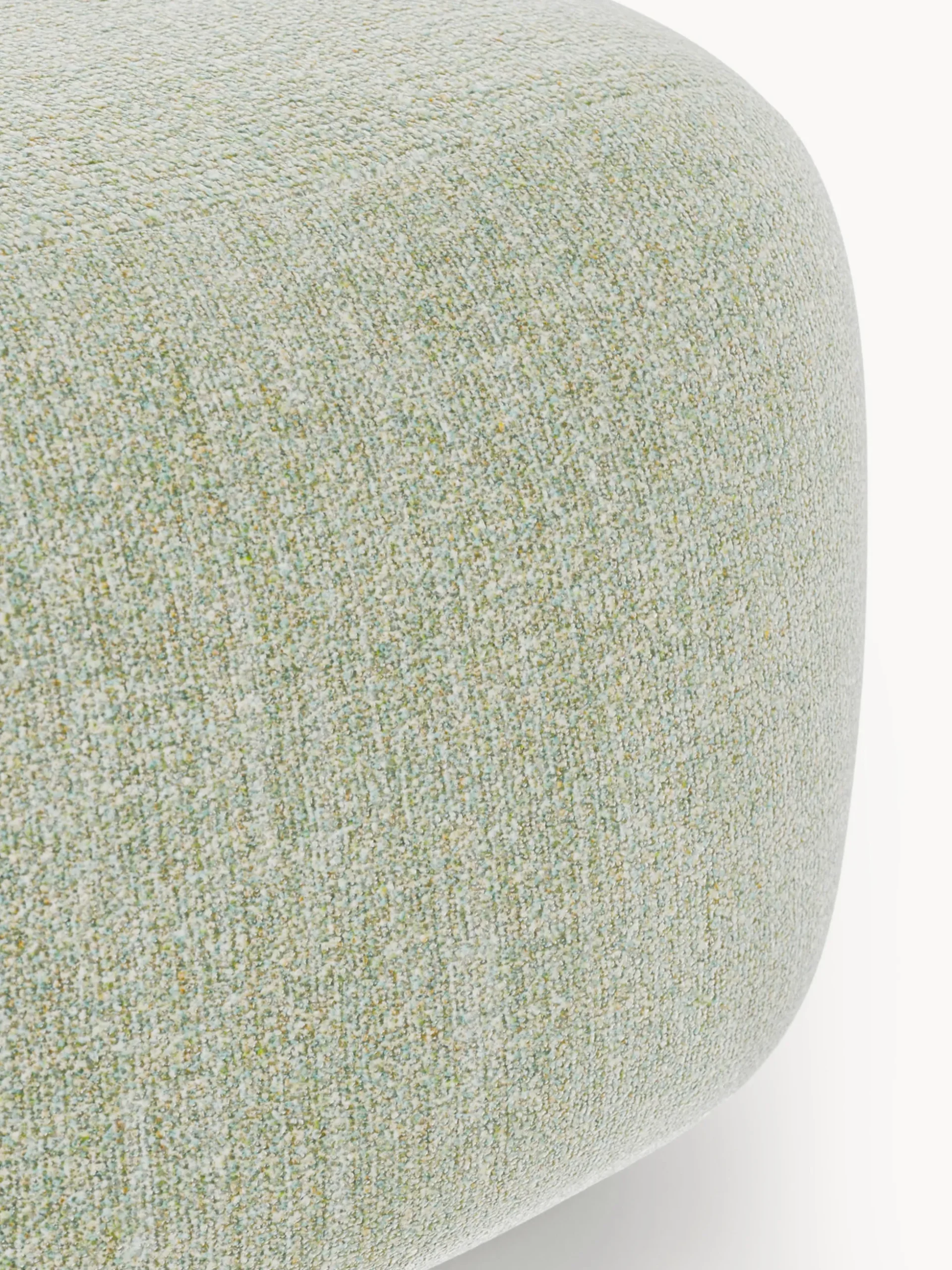 Pouf ovale in bouclé Wolke