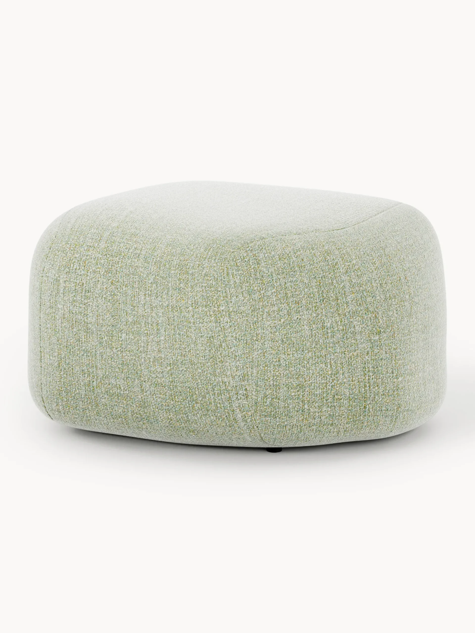 Pouf ovale in bouclé Wolke