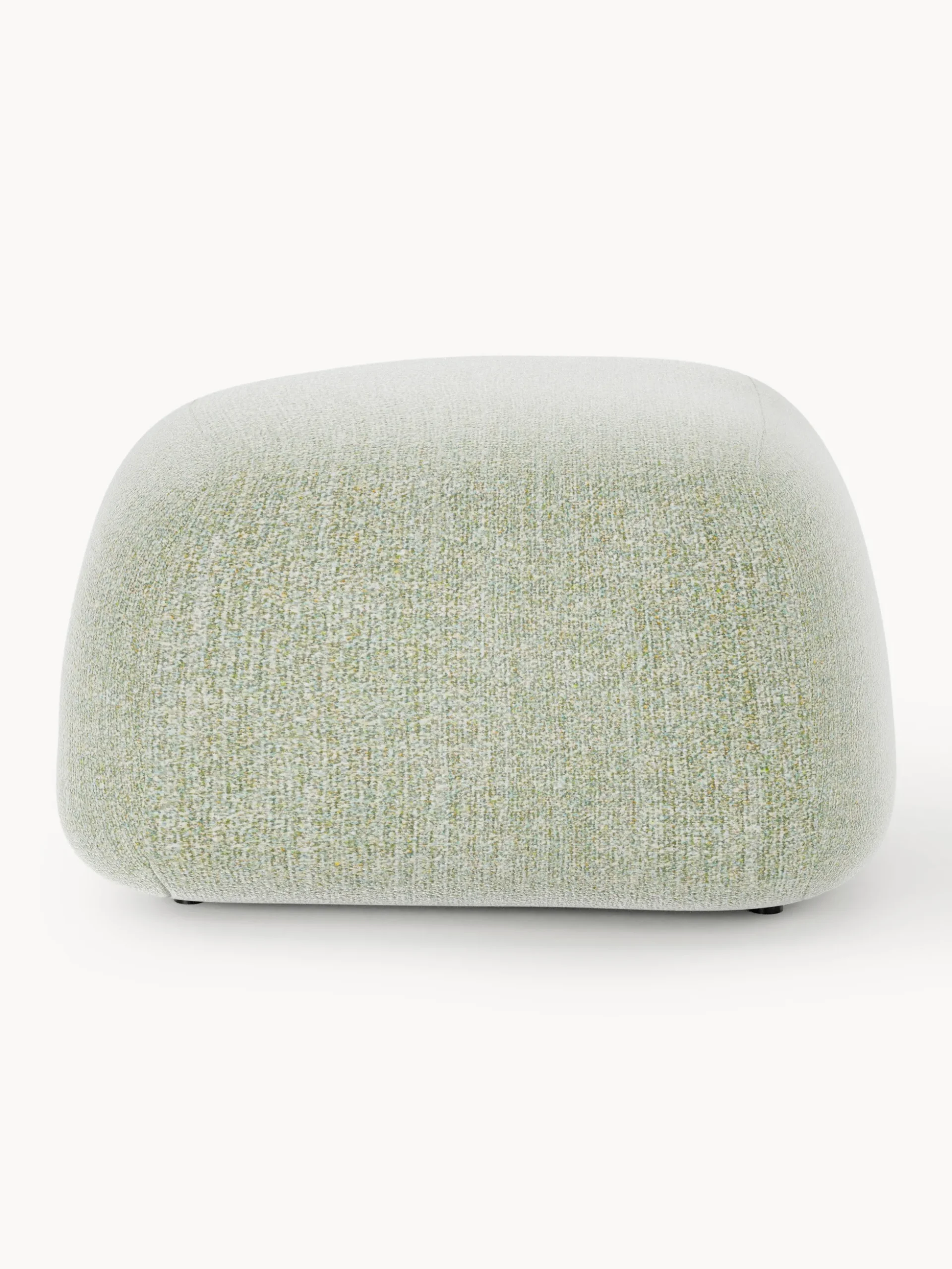 Pouf ovale in bouclé Wolke
