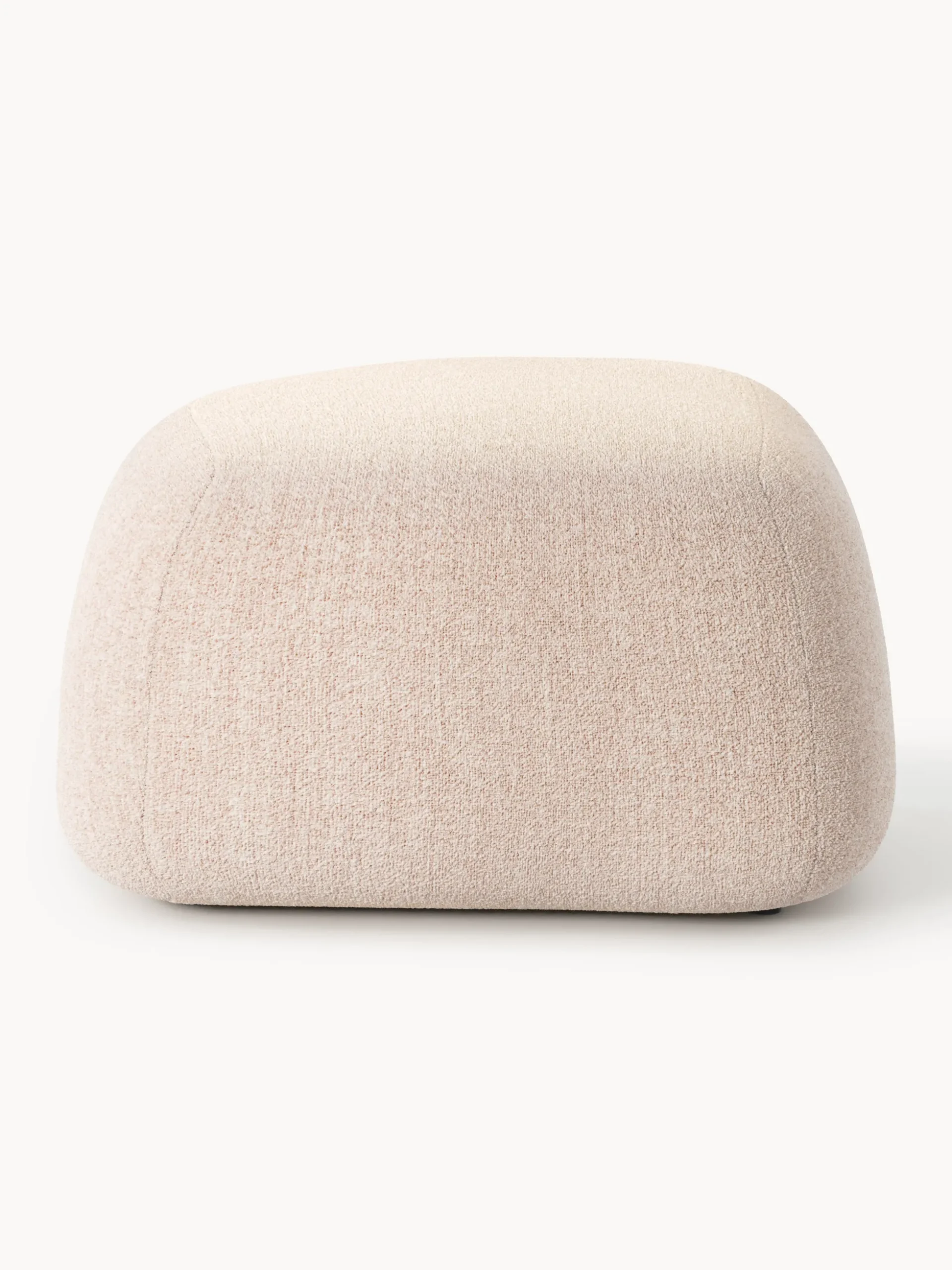 Pouf ovale in bouclé Wolke